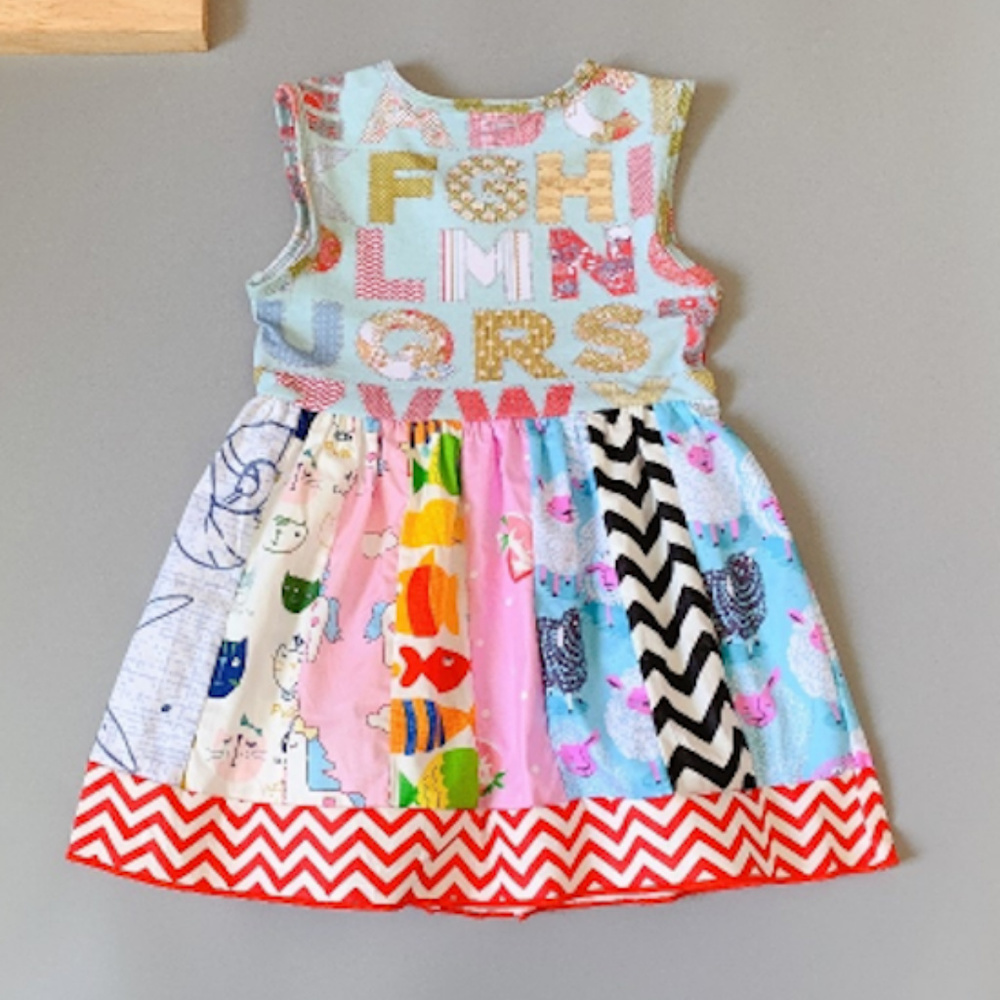 Boutique ABC Alphabet Sleeveless Multi Print Dress - Picture 6 of 6